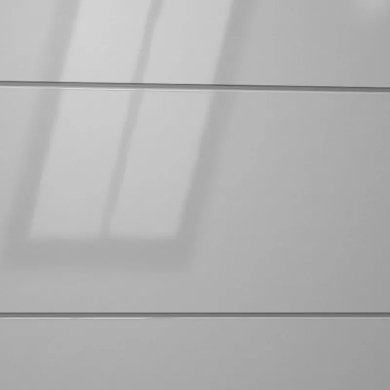 Gros plan de la finition faïence brillant Carrelo, décor Blanc brillant 60 × 30